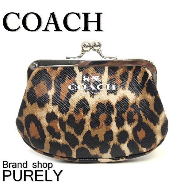 【美品】COACH レオパード柄 がま口 ケース COACH（コーチ） 国内発送 送料無料 財布 レディース 全品ポイント2倍
