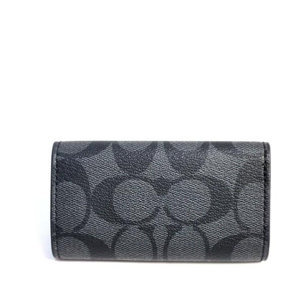 【美品】COACH コーチ　PVC シグネチャー　4連キーケース　372 高価ファッション - 美品 コーチ COACH シグネチャー PVC 4連
