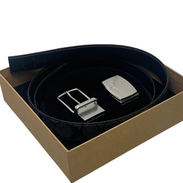 【新品未使用】COACH ベルトF65242 COACH コーチ ベルトセット リバーシブル メンズ シグネチャー