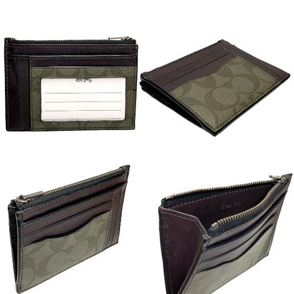 【新品】コーチcoach コインケース　ミニ財布　シグネチャー　グレー COACH 国内発送 コーチ メンズ レディース コインケース カード