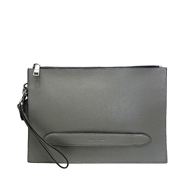 高評価 Coach 全品ポイント2倍 メンズ ポーチ コーチ あすつく 正規品 新品 アウトレット Coach コーチ セカンドバッグ ヘザーグレー Qbhgr F ポーチ ストラクチャード レザー バッグ