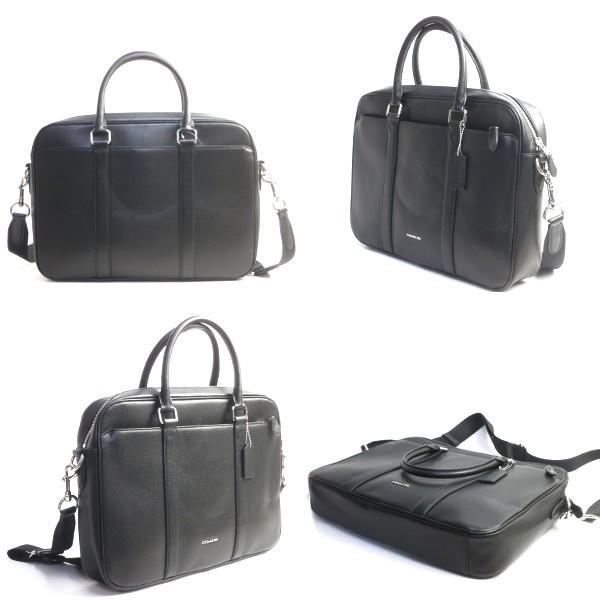 【希少】COACH コーチ ブラック 本革 薄型 ビジネスバッグ ブリーフケース COACH（コーチ） 国内発送 バッグ メンズ ビジネスバッグ アウトレット