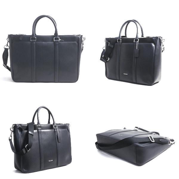 良品　COACH コーチ F71695 レザー　ビジネスバッグ　黒　ブラック COACH コーチ バッグ メンズ ビジネスバッグ クロスグレイン