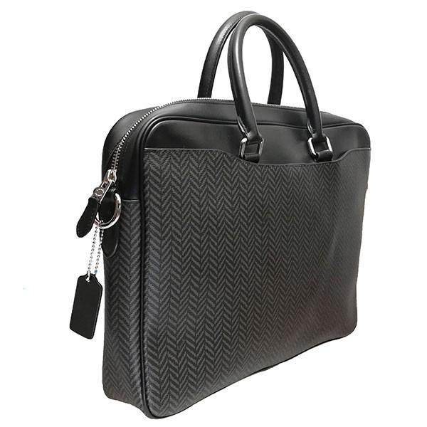 COACH ヘリンボーン ブラック ビジネスバッグ COACH ヘリンボーン ブラック ビジネスバッグ