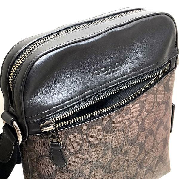 コーチ ヒューストン ショルダーバッグ エンボス シグネチャー ブラック レザー COACH（コーチ） 国内発送 バッグ メンズ ショルダーバッグ