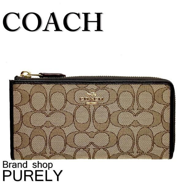 全品ポイント5倍 コーチ 財布 レディース Coach 長財布 シグネチャー ジャガード Lジップ ウォレット F Imc7c カーキ ブラウン F Imc7c Purely Shop 通販 Yahoo ショッピング