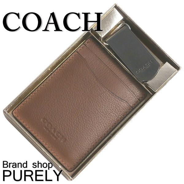 コーチ COACH 小物 カードケース レディース レザー F75479 CWH ダークサドル コーチ COACH レディース 送料無料｜purely