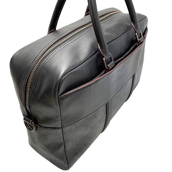 COACH シグネチャー　ビジネスバッグ レザー　グレー　ブラック　メンズ COACH（コーチ） 国内発送 バッグ メンズ ビジネスバッグ シグネチャー