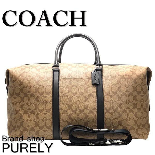 コーチ バッグ メンズ 全品ポイント3倍 Coach ボストンバッグ シグネチャー トレッカー バッグ F776 Qbtn2 タン ブラック F776 Qbtn2 Purely Shop 通販 Yahoo ショッピング