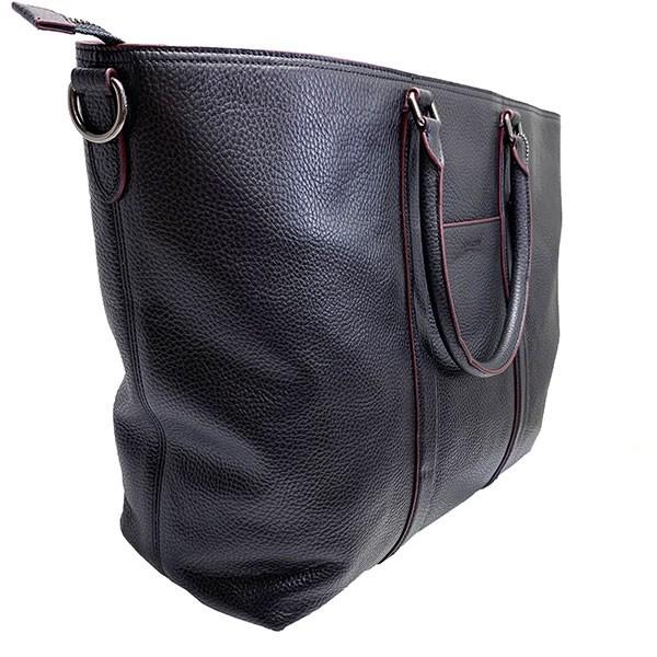 COACH　メンズ　ブラックレザー トートバッグ COACH コーチ メンズ トートバッグ MENS ビジネス 鞄 本革