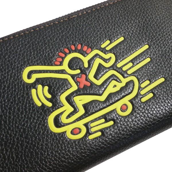 COACH×Keith Haring ウォレット アコーディオン F87107 COACH x Keith Haring Boarding Man Long Zip wallet F87107