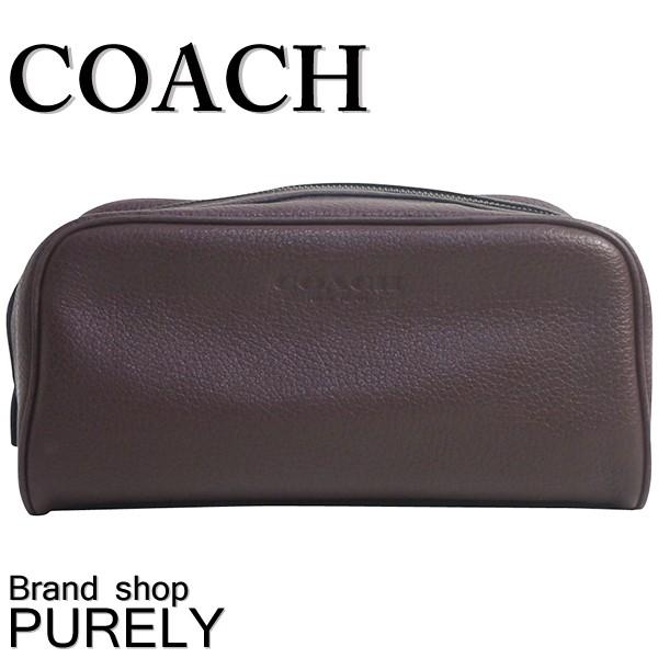 コーチ COACH メンズ ポーチ ペブル レザー トラベル キット セカンド バッグ ポーチ F93593 OXB オックスブラッド 送料無料｜purely