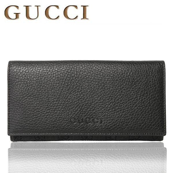 GUCCI（グッチ） 送料無料 財布 レザー キャンバス ロング ウォレット