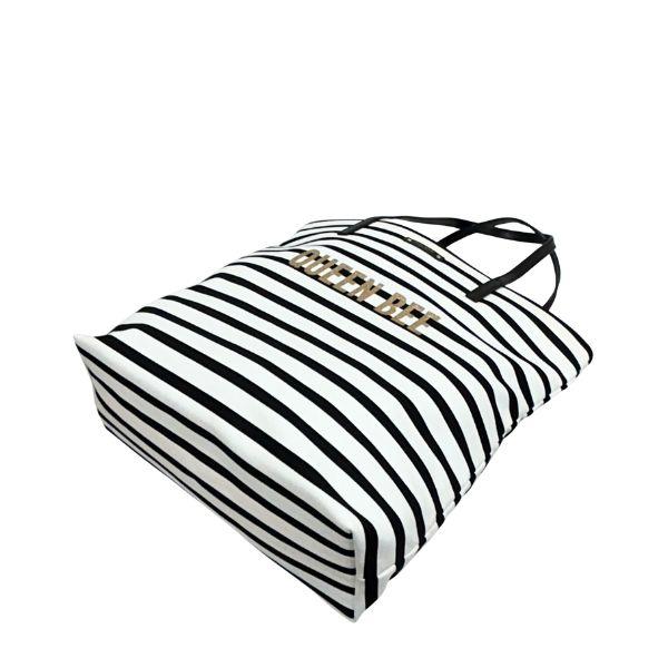 国内発送 ケイトスペード バッグ レディース KateSpade トートバッグ ダウン ザ ラビットホール クイーンビー ボン ショッパー WKRU4208 993 ブラック×ホワイト_3
