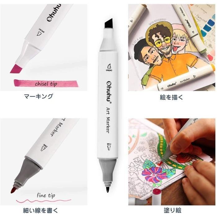 Ohuhu イラストマーカー 160色 ブレンダーペン付き アルコールマーカー 太細両端 油性 コミック用 マンガ用 手帳 落書き 塗り絵 キャリングケース付き B07yhrls5s プレミアムセレクト2号店 通販 Yahoo ショッピング