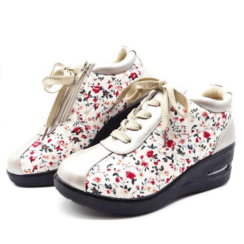 【美品・未使用】JUCO. シューズ＊グリッター×花柄×チェック＊箱あり ウォーキングシューズ レディース 新作 女性 脚長 美脚 幅広