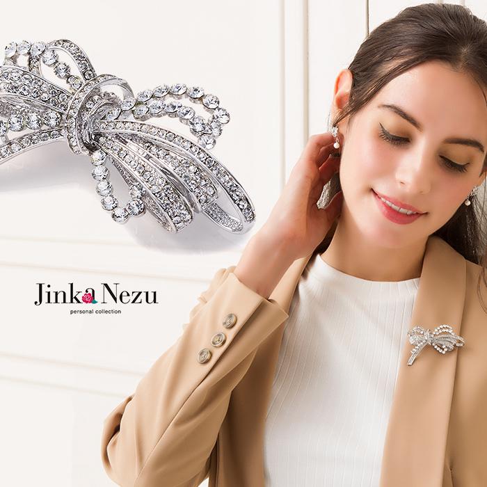 ★Ｋ18★リボンのブローチ 日本製 K18GP リボン モチーフ ブローチ | ショールピン・ブローチ