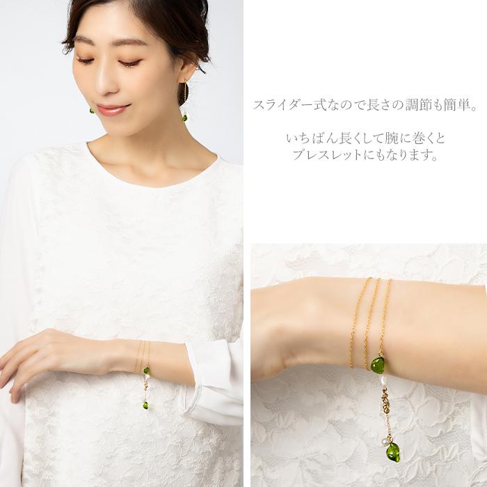 ネックレス ショート ブレスレット 2way Y字 ヴェネチアンガラス ネックレス ショート ブレスレット 2way Y字 ヴェネチアンガラス