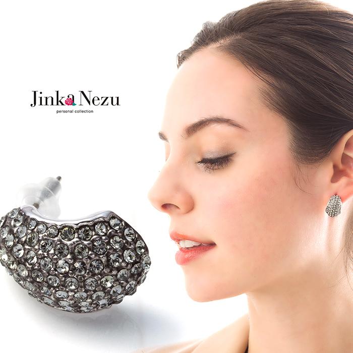 ピアス ジンカネズ Jinka Nezu ： 淡水パール キラキラボール ピアス