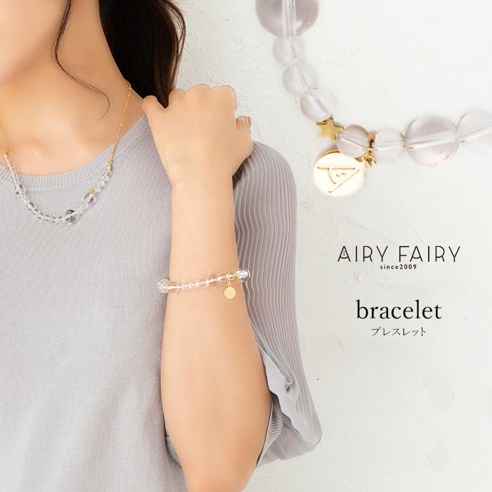 ブレスレット 天然 水晶 星 スター 揺れる アレンジ ゴールド