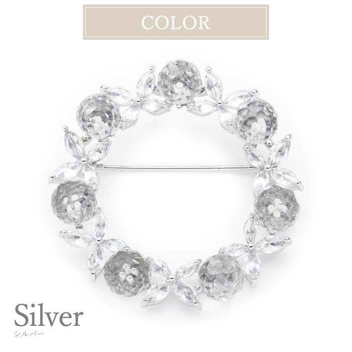 美品☆K18 水晶 パール メレD0.01ct ブローチ 帯留め 髪飾り 花彫刻 