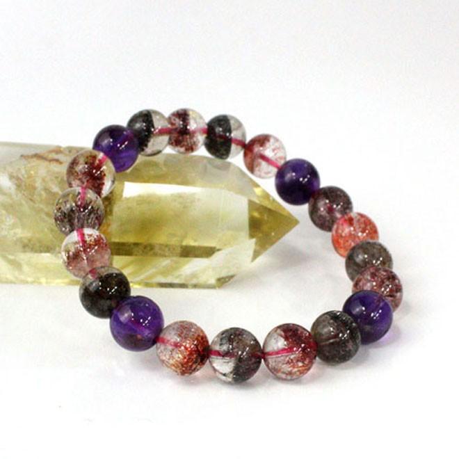 最適な材料 スーパーセブン ブレスレット 9mmup 最高品質rsa 天然石 パワーストーン ブレスレット セイグリッドセブン メンズ レディース 新品本物 Www Ladislexia Net