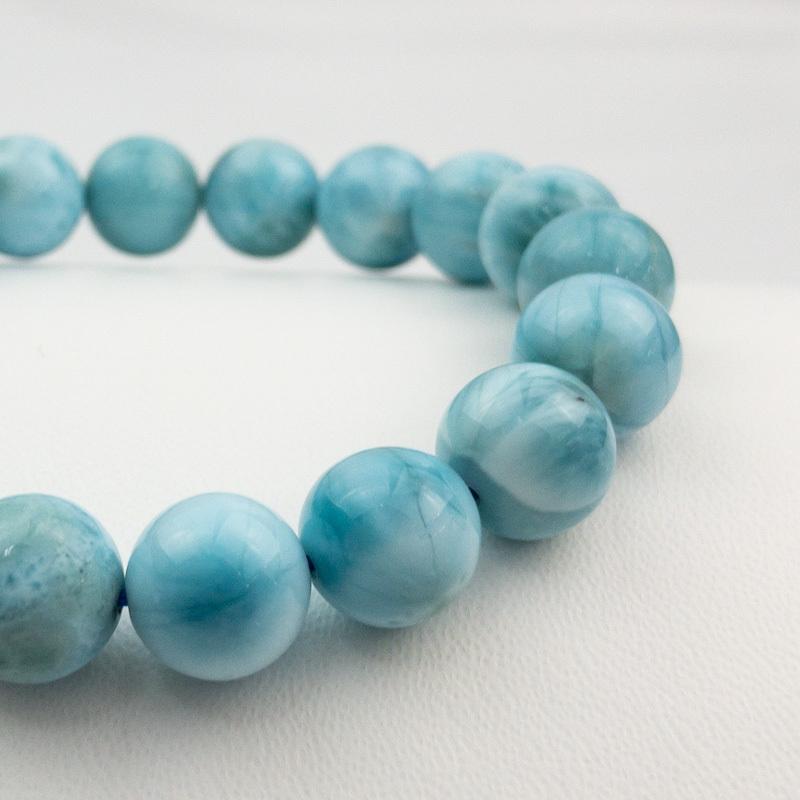 80/20クロス 【ドミニカ産天然石ラリマー】8.5mm最高品質保証