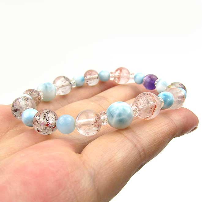 スーパーセブン ブレスレット 天然石 パワーストーン ブレスレット ブレス セイグリッドセブン ラリマー レディース メンズ 限定1本 Dl 0219 Pure Pure ピュアピュア 通販 Yahoo ショッピング