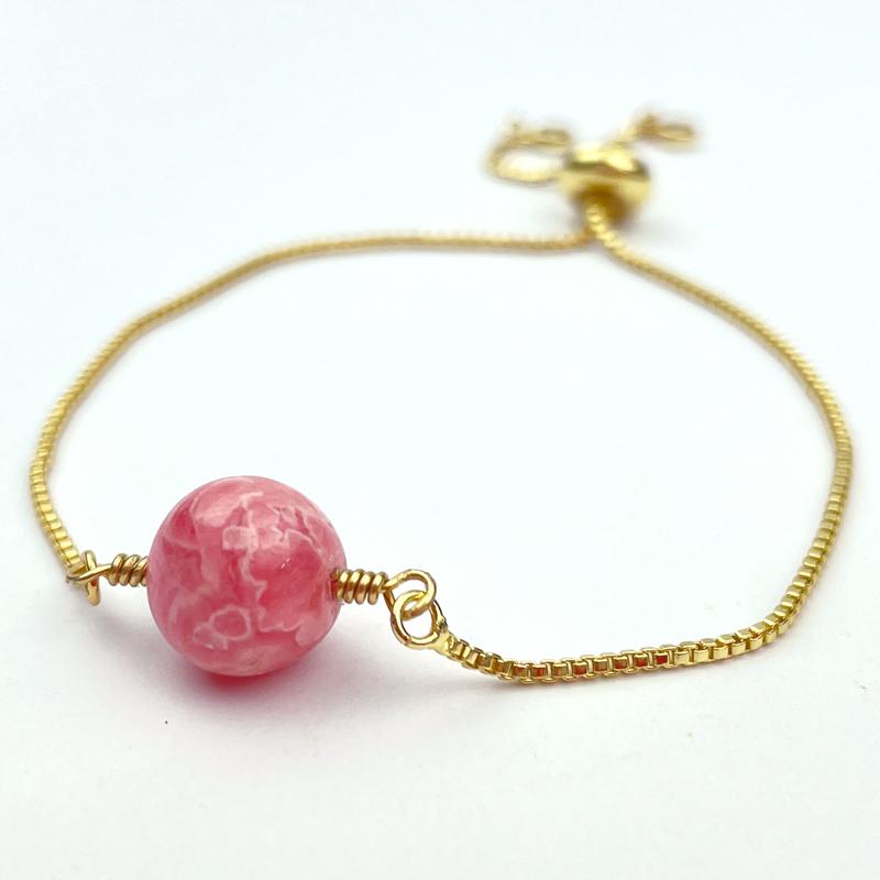 特選/公式 ロードクロサイト インカローズ 天然石 19粒 パワーストーン