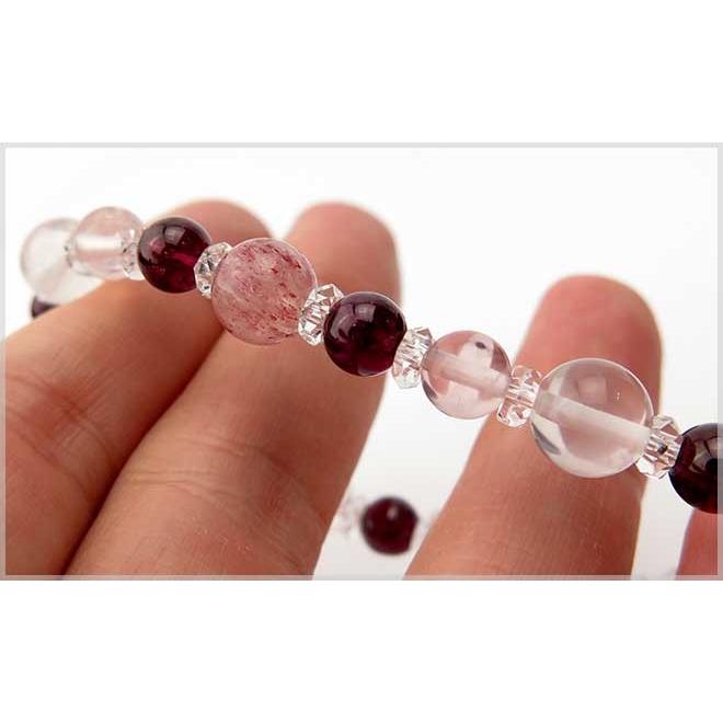 ローズクォーツ ブレスレット ディープカラー 天然石 パワーストーン ブレス ストロベリークォーツ ピンクエピドート ガーネット 恋愛運 P1000 416 Pure Pure ピュアピュア 通販 Yahoo ショッピング