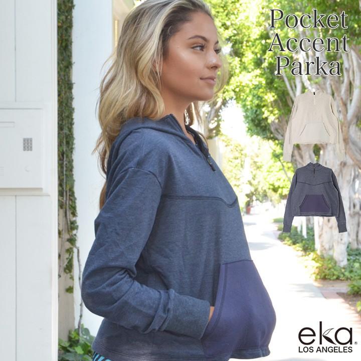 Eka エカ ポケット アクセント パーカー 送料無料 ヨガウェア かわいい アウター レディース スポーツウェア Cf ピュアライズ 通販 Yahoo ショッピング
