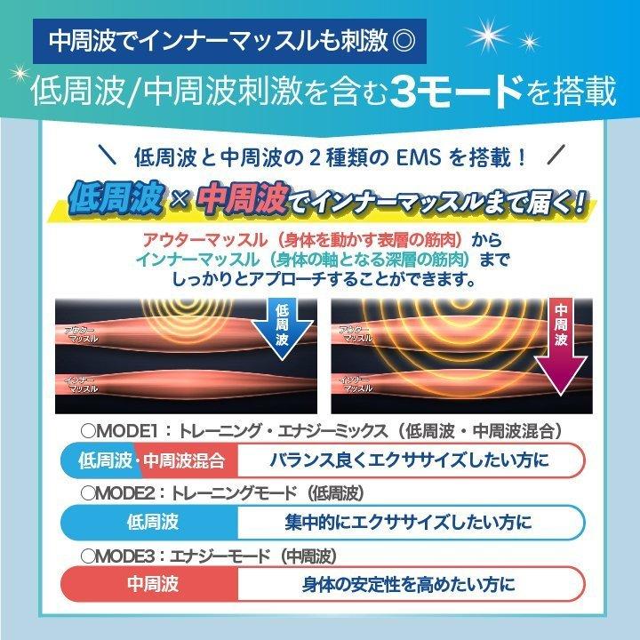 2個セット EMS エクササイズ 保阪尚希 監修 脚 足裏 太もも ふくらはぎ 筋肉 ながら トレーニング 中周波 振動 インナーマッスル フットエナジー｜pureseek｜04