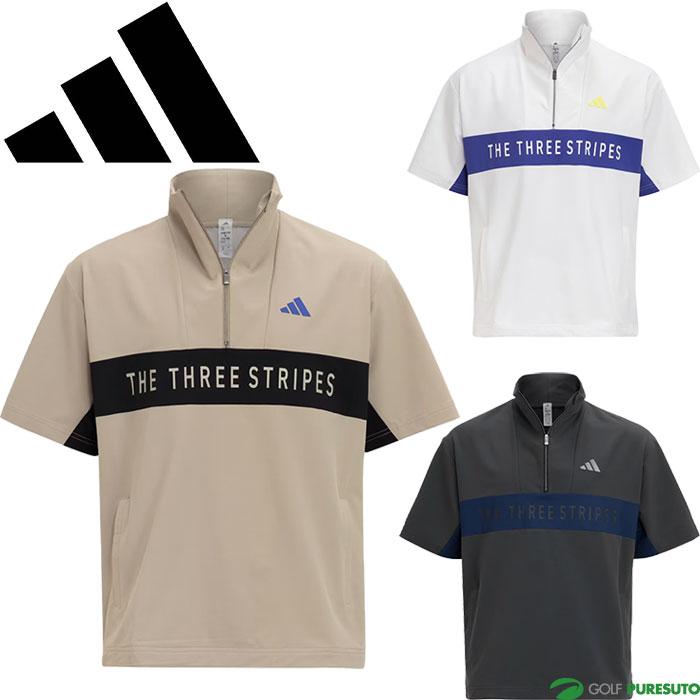 ADIDAS GOLF アディダス ゴルフ カラーブロック ハーフジップ 半袖