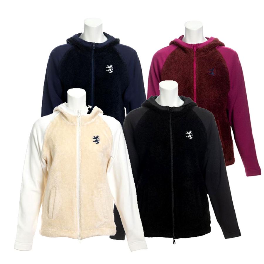 在庫処分 クリアランスセール アドミラルゴルフ ボア フルジップパーカ 静電気対策の放電テープ使用 保温性 ストレッチ レディース ADLA090