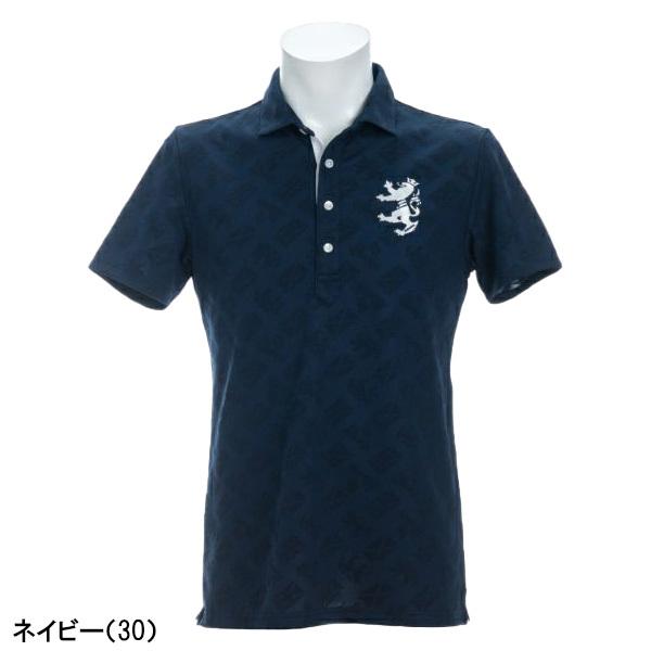 アドミラルゴルフ スコッツジャガード ワイドカラーシャツ 半袖 ポロシャツ メンズ ADMA13209