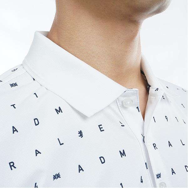 在庫処分 アドミラルゴルフ 半袖 ポロシャツ モノグラムプリント