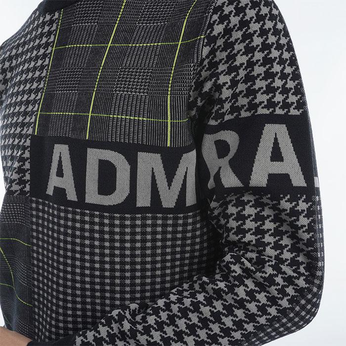 アドミラル ゴルフ ツイーディーパターンミックス クルーネックセーター ADMA489 ゴルフウェア トップス 2024年秋冬モデル Admiral GOLF Admiral Golf（アドミラルゴルフ） アドミラル ゴルフ ツイーディー