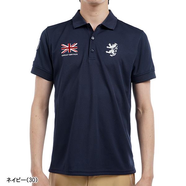 Admiral GOLF スプレーロゴプリント ポロシャツ（NAVY／L） Admiral Golf（アドミラルゴルフ） アドミラル ゴルフ 半袖 ポロシャツ
