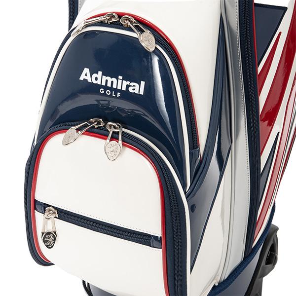 アドミラル　総エナメル　キャディバッグ　admiral 9型 Admiral Golf（アドミラルゴルフ） 9型 キャディバッグ キャスター付き