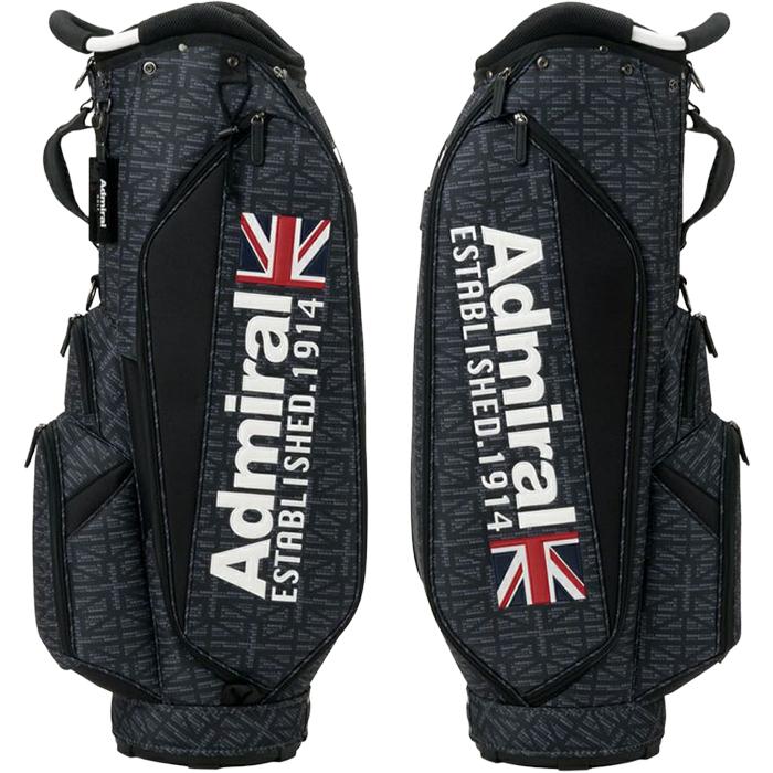 Admiral miral ゴルフバッグ ブラック/グレー Admiral Golf（アドミラルゴルフ） アドミラル ゴルフ 9.0型 カート