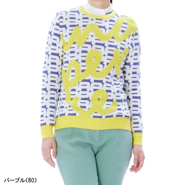 and per se（アンパスィ） レディース 長袖 ウールmixジャカードニット