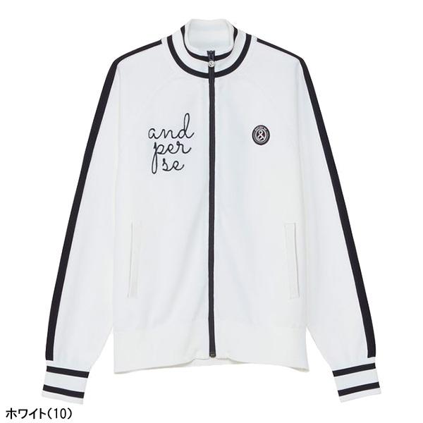 Mサイズ　アンパスィ ジップアップブルゾン レディース ゴルフウェア　ホワイト Mサイズ アンパスィ ジップアップブルゾン レディース ゴルフ