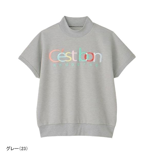 and per se アンパスィ★トップス and per se レディース アンパスィ 半袖 モックネックプル