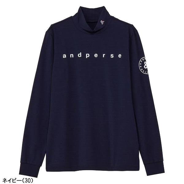 and per se（アンパスィ） レディース 長袖 モックネックシャツ