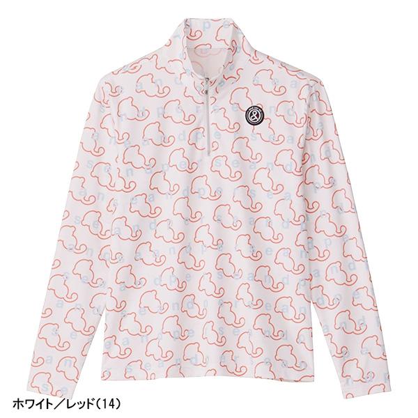 and per se レディース アンパスィ 長袖 ハーフジップシャツ