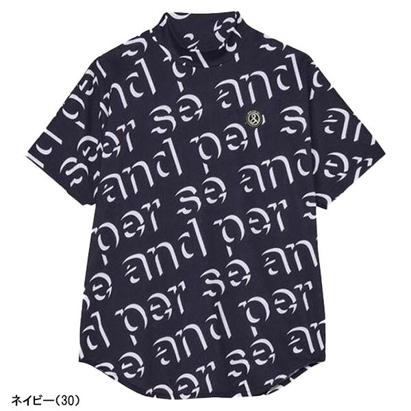 and per se（アンパスィ） レディース 半袖 モックネックシャツ
