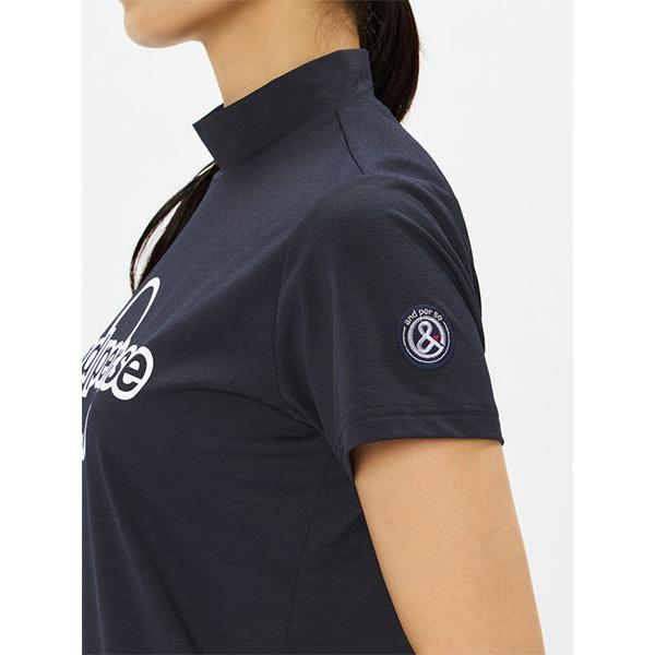 and per se（アンパスィ） レディース 半袖 モックネックシャツ