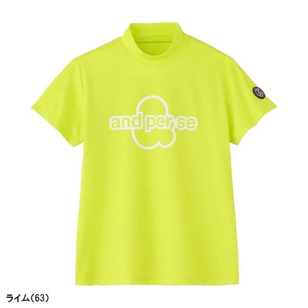 and per se（アンパスィ） レディース 半袖 モックネックシャツ