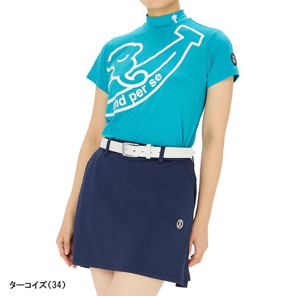 and per se（アンパスィ） レディース 半袖 モックネックシャツ