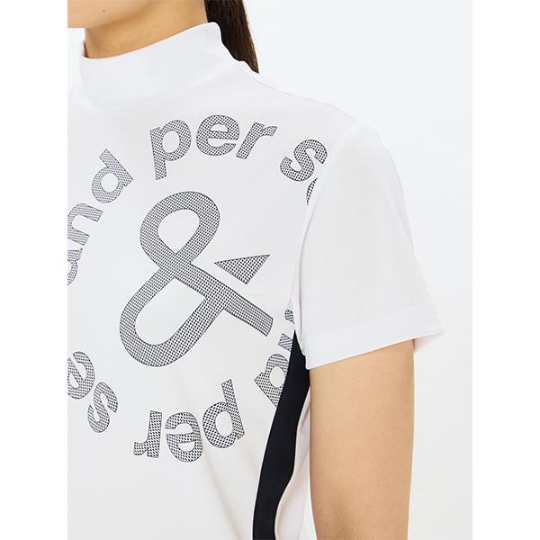 and per se（アンパスィ） レディース 半袖 モックネックシャツ